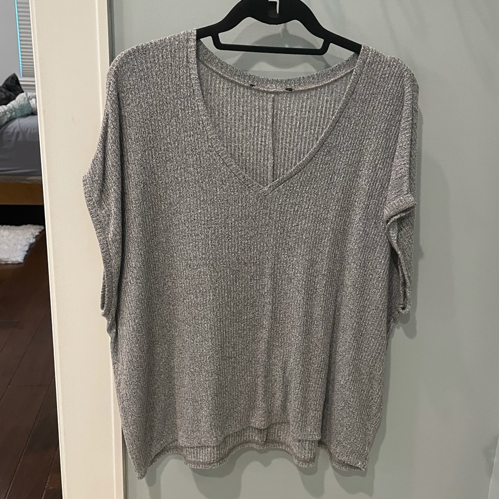 Oversized V-Neck Top